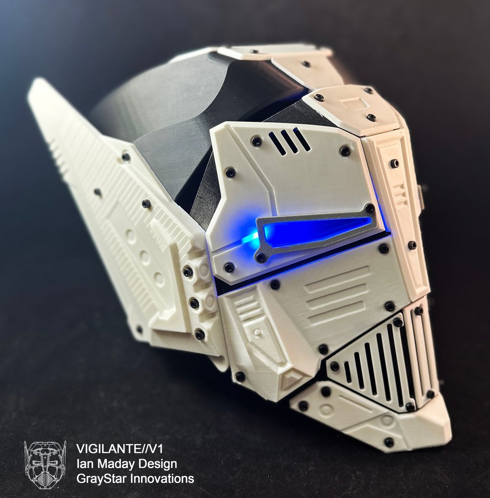 VIGILANTE // V1 Standard Edition "White"  Cyber Armor Helmet 