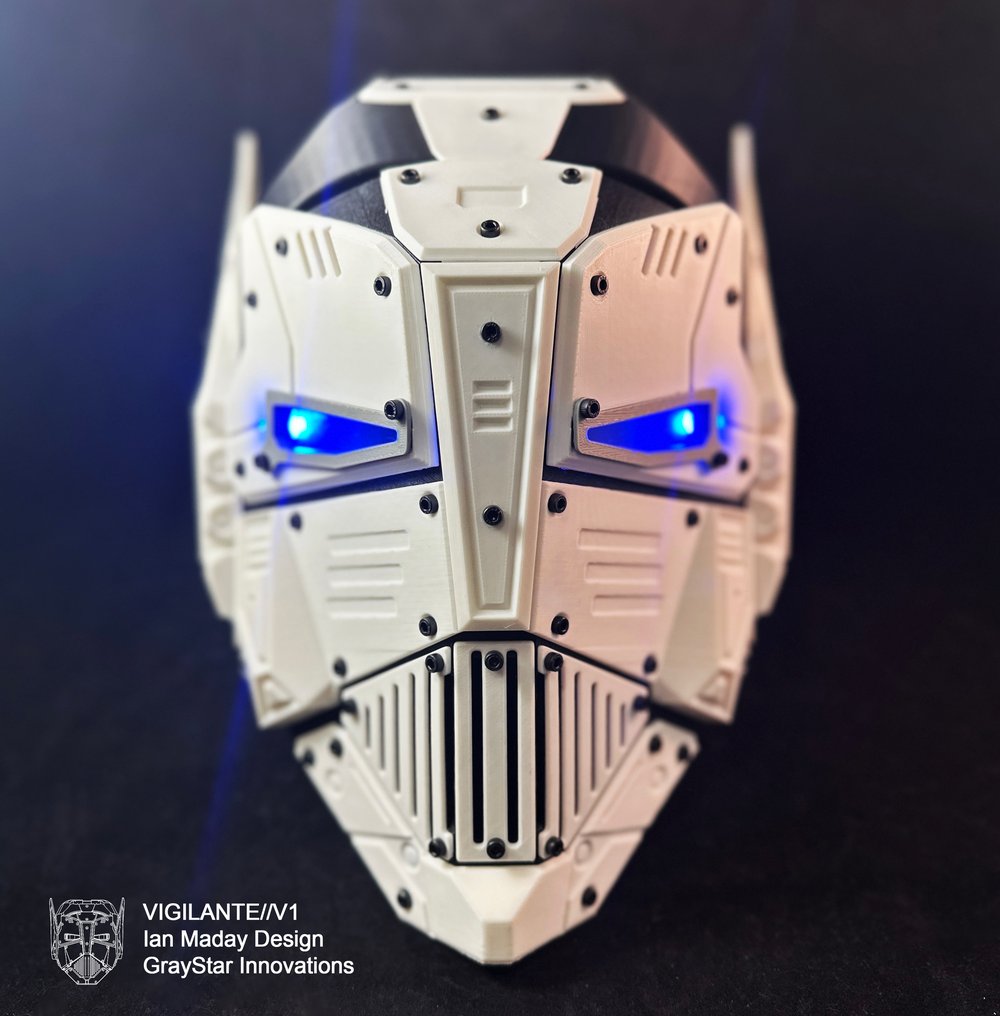 VIGILANTE // V1 Standard Edition "White"  Cyber Armor Helmet 