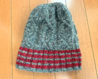 Image 1 of Thom Browne knit wool beanie cap, made in Ireland