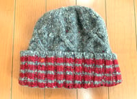 Image 3 of Thom Browne knit wool beanie cap, made in Ireland