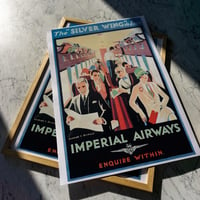 Image 1 of The Silver Wing - Imperial Airways | Charles C. Dickson - 1927 | Travel Poster | Vintage Poster