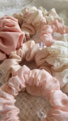 Rayon shell pink scrunchie