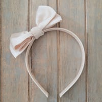 Image 1 of Crincled Satin/Chiffon Headband