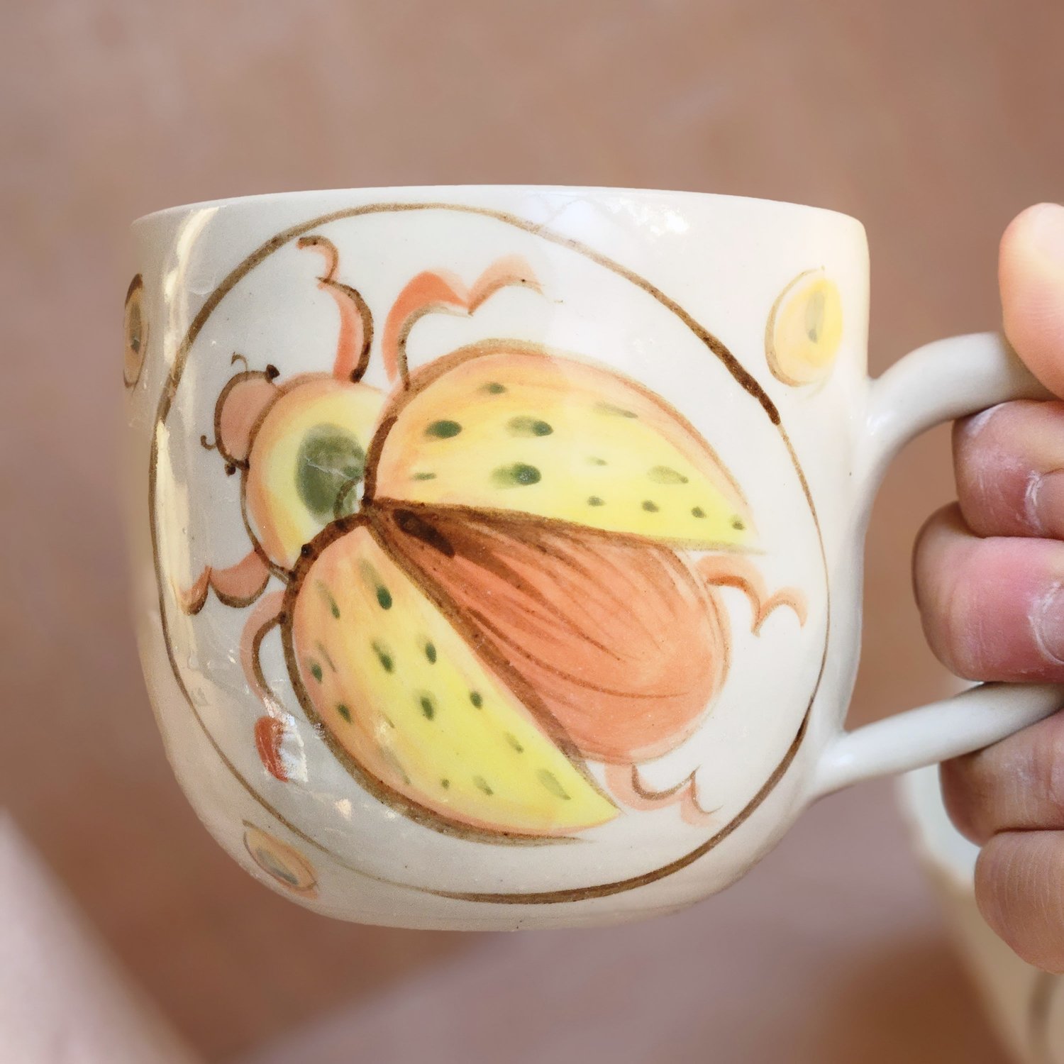 Image of Big Hearty hand painted Cups