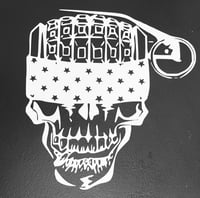 Flag Skull Vinyl Decal 