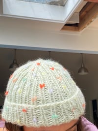 Image 3 of patchy beanie