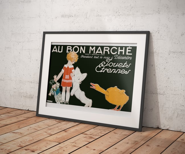 Au Bon Marche, Jouets Etrennes | Rene Vincent |Vintage Ads | Vintage Poster
