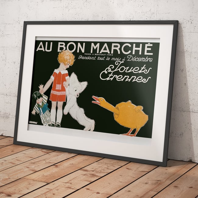 Au Bon Marche, Jouets Etrennes | Rene Vincent |Vintage Ads | Vintage Poster