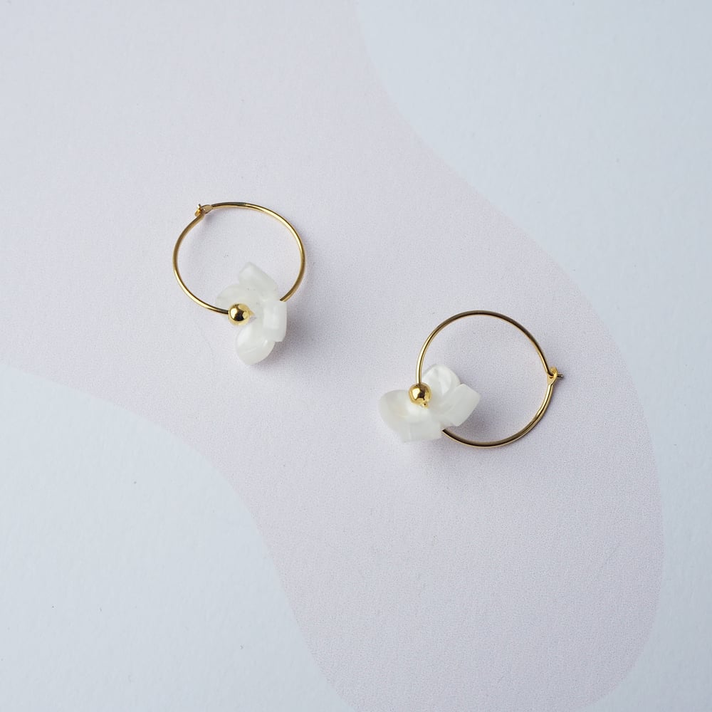 Image of *NEW* Bloom Hoop Earrings Two