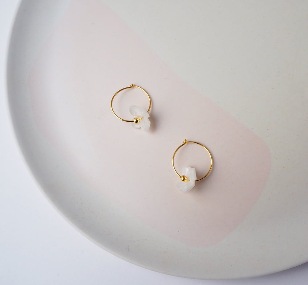 Image of *NEW* Bloom Hoop Earrings Two