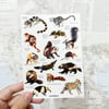 Small mammals of the world sticker sheet (Glossy)