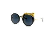 Image 1 of Black Round Jaguar Sunglasses