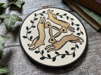 Image 2 of Three Hares 6" Embroidery Hoop