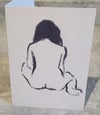 Nude - monoprint. Greeting Card