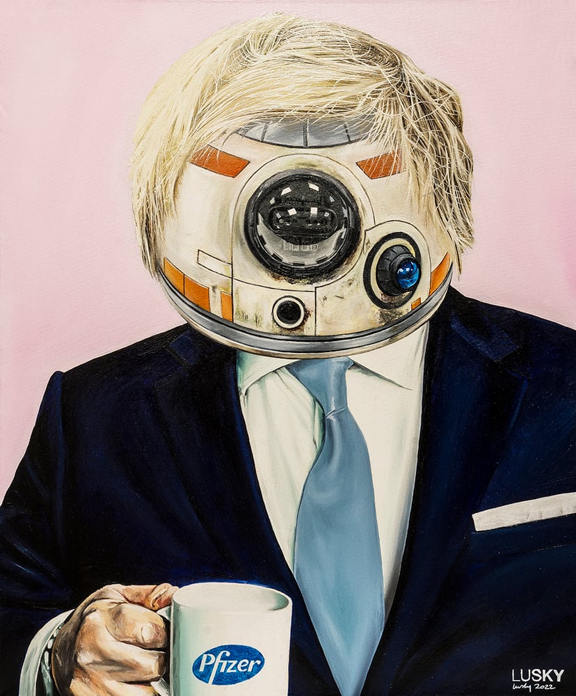 Image of Machine Men 8OZZA Oil Painting. 100cm by 80cm.