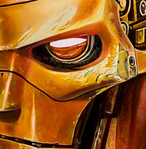 Image of Bushoid 5NR Machine Men Oil Painting. 100cm by 80cm.