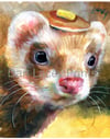 Canvas Print / "Golden Ferret" from Original Dan Lacey Painting