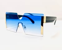 Image 1 of Oversized Blue Tint Sunglasses 