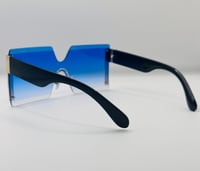 Image 3 of Oversized Blue Tint Sunglasses 