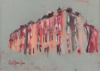 Tenements, Battlefield Avenue - Soft Pastels and Charcoal on Paper 