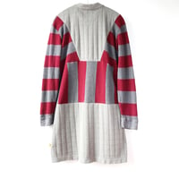 Image 3 of gray maroon thermal waffle knit adult L longsleeved courtneycourtney dress layering tunic dress