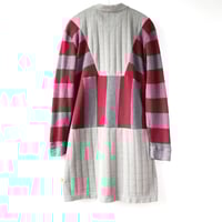 Image 3 of gray maroon thermal waffle knit adult L longsleeved courtneycourtney dress layering tunic dress