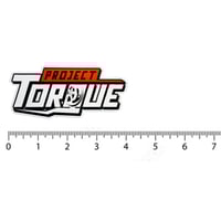 Image 2 of SMALL RED AND WHITE PROJECT TORQUE DECAL