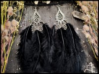 Image 3 of Nebelkrähe - Pentagram feather earrings 2