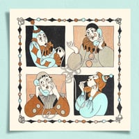 Image 1 of Clown Conference Call Riso Print - Bronze/Mint