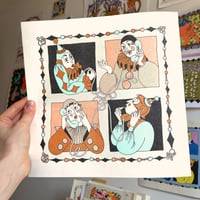 Image 2 of Clown Conference Call Riso Print - Bronze/Mint