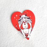 Cow Girl Heart Sticker
