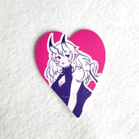 Pink Demon Heart Sticker