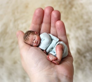 Image of OOAK Miniature Baby boy "Liam"
