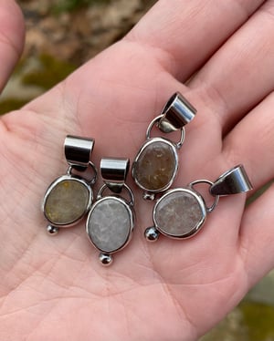 Image of Bitty Little Cutie Pie Quartz & Silver Pendant