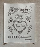 Image 1 of Stick & Stitch Embroidery Pattern Set - Tattoo Flash