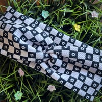 Flower Checkered Headwrap