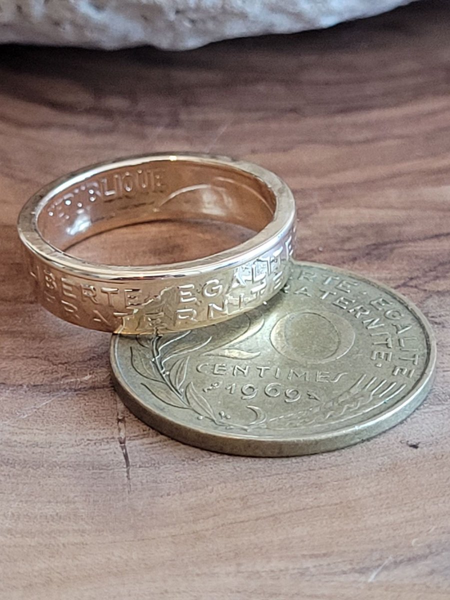 20 Francs Or Bague Piece De Monnaie Plaque Or Bague Napoléon Homme