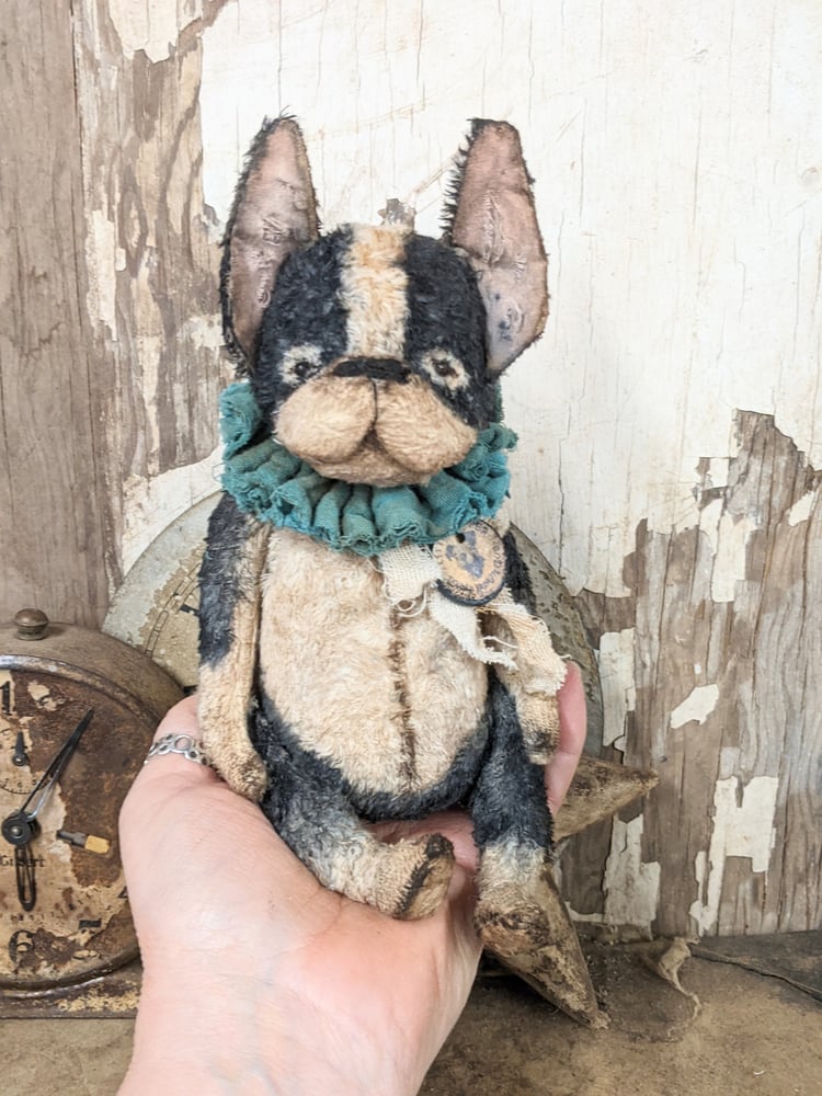 Image of BOSTON TERRIER ~ 8" size - Old Vintage Style Boston Terrier Dog by  Whendi's Bears..