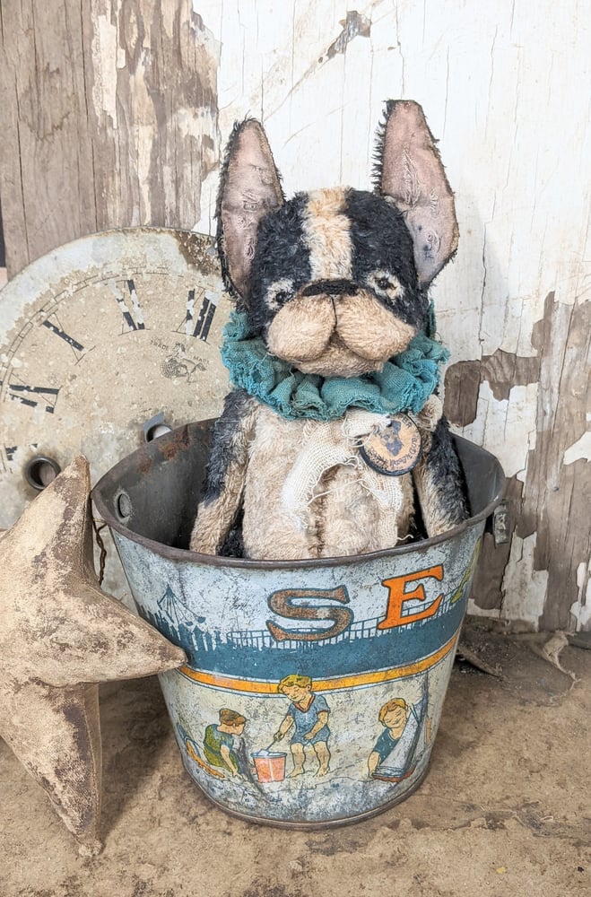 Image of BOSTON TERRIER ~ 8" size - Old Vintage Style Boston Terrier Dog by  Whendi's Bears..