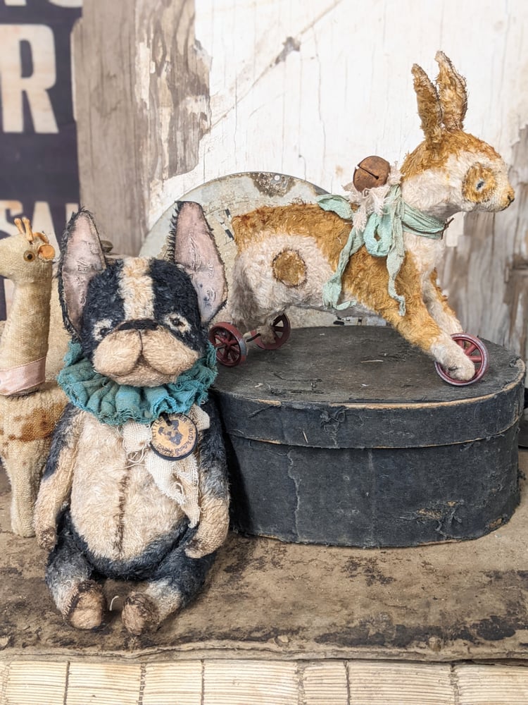 Image of BOSTON TERRIER ~ 8" size - Old Vintage Style Boston Terrier Dog by  Whendi's Bears..