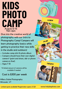 Intro to Photo Summer Camp!