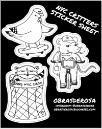 NYC Critters Sticker Sheet