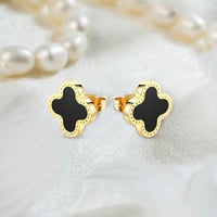 Image 1 of Four Leaf Clover Studs