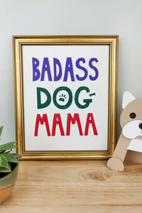 Image 1 of Badass Dog Mama Original Linocut