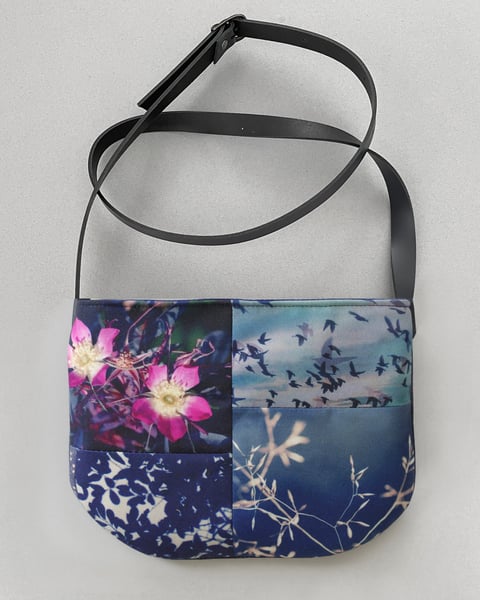 Image of Rosa, curved shoulder bag with cross-body strap