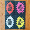 Live Laugh Love Letterpress and Linocut Print