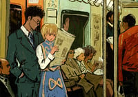 leopika on the subway / Postcard