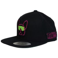 Image 2 of FRENCHIE BULL - BLACK W/ NEON PINK HAT