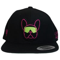 Image 1 of FRENCHIE BULL - BLACK W/ NEON PINK HAT