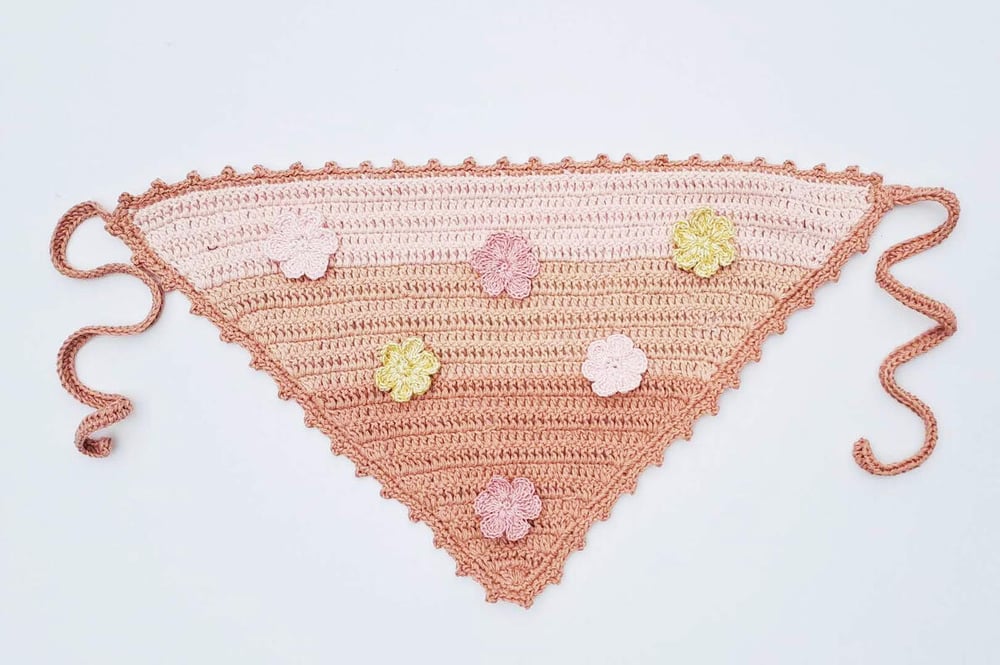 Image of Crochet Flower Bandana (Sun)